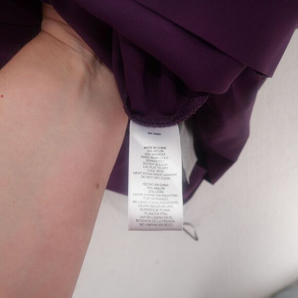 NEW Alex Evenings Summer Plum Purple Side Ruched Cocktail Dress Women's 8 $229 - Picture 11 of 12